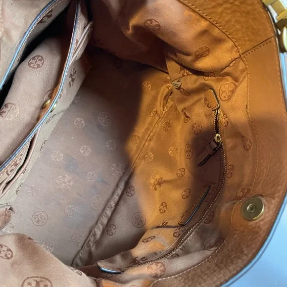 Tory Burch Large Frances Pebbled Leather Satchel - Picture 3 of 10